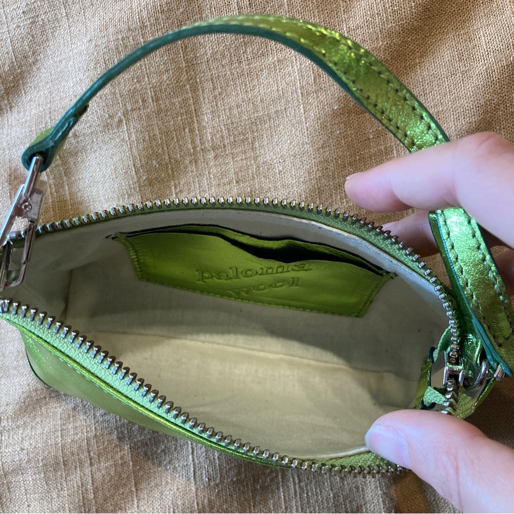 Paloma Wool Milo green leather bag NWT - Picture 11 of 15